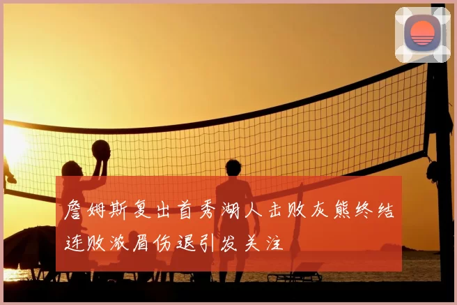 詹姆斯复出首秀湖人击败灰熊终结连败浓眉伤退引发关注